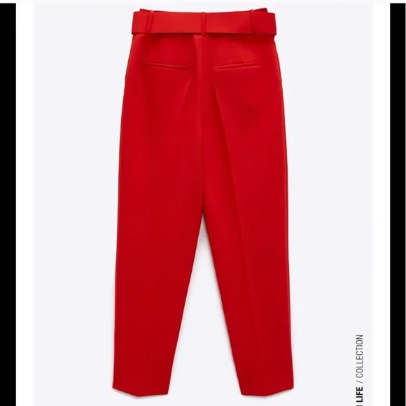 NWT ZARA 2 PIECE LAPELLESS BLAZER + PANTS CORAL S/M